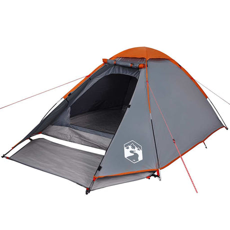 Tente dôme Vidaxx 2 personnes imperméable gris et orange