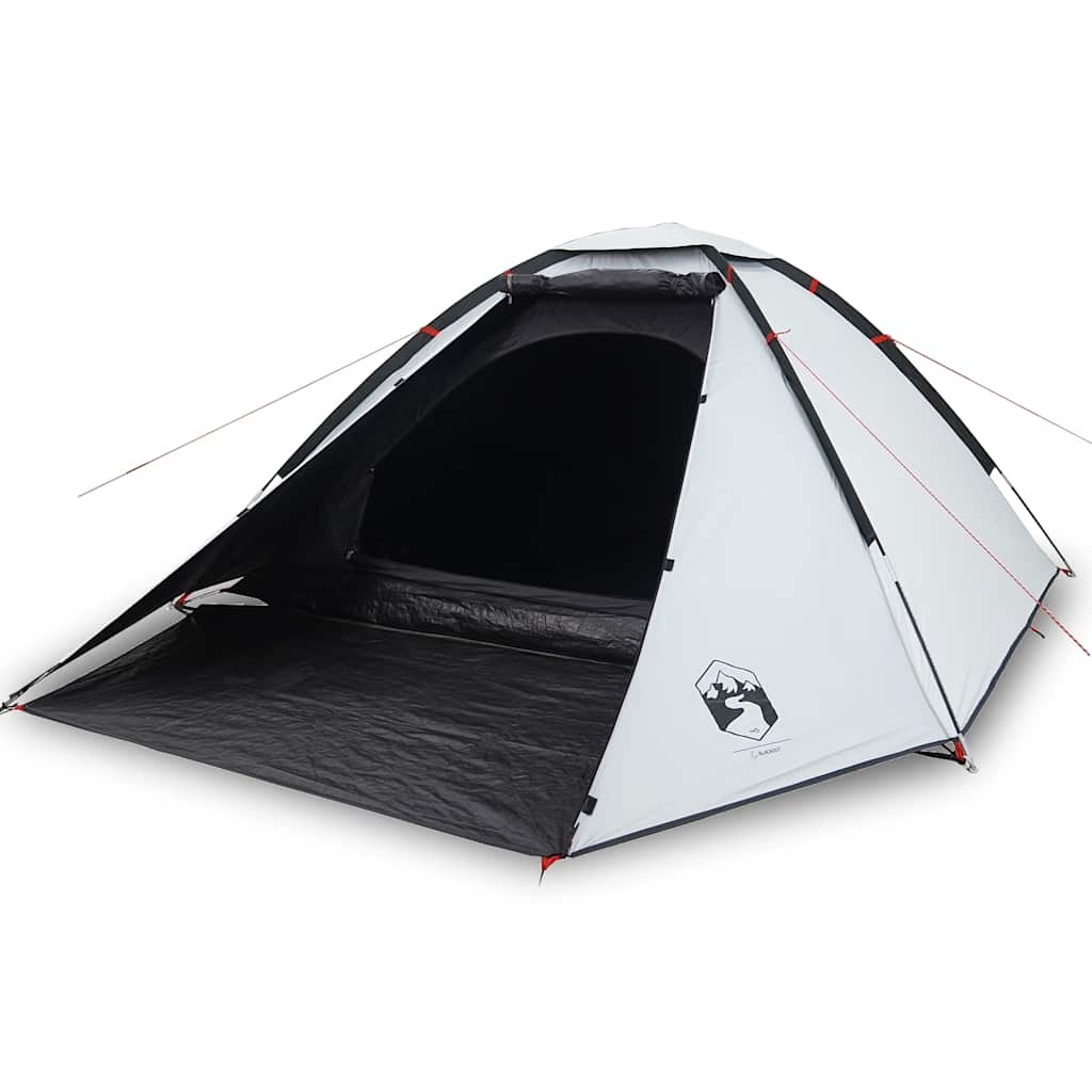 Vidaxl dome tente 2 personnes imperméabiliser tissu blanc