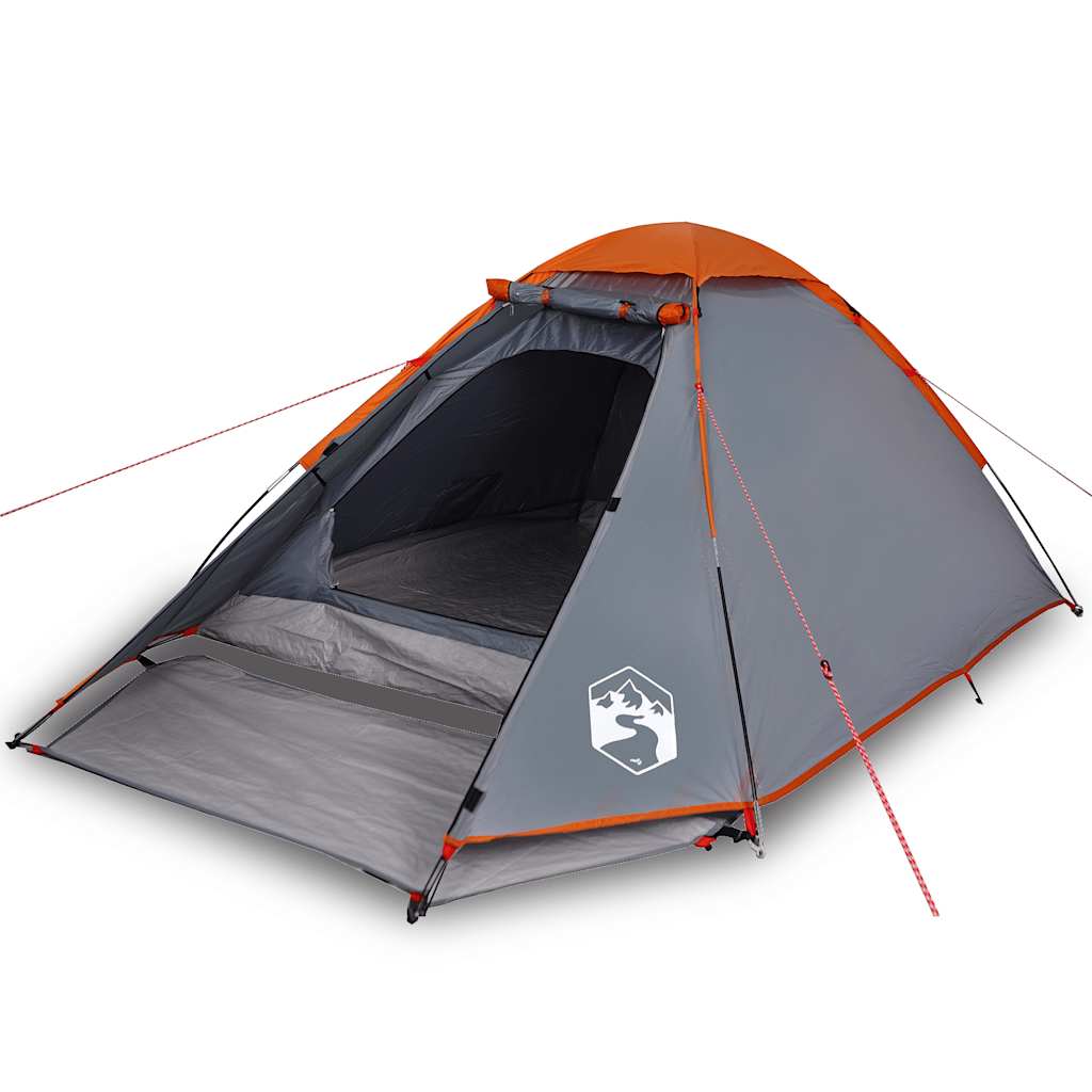 Tente dôme Vidaxx 4 personnes imperméable gris et orange