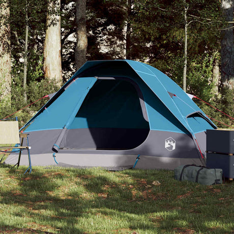 VidaXL tente dôme 2 personnes imperméable bleu
