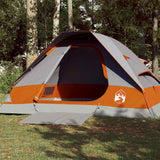 Vidaxl Dome Tent 4-Persona impermeable gris y naranja