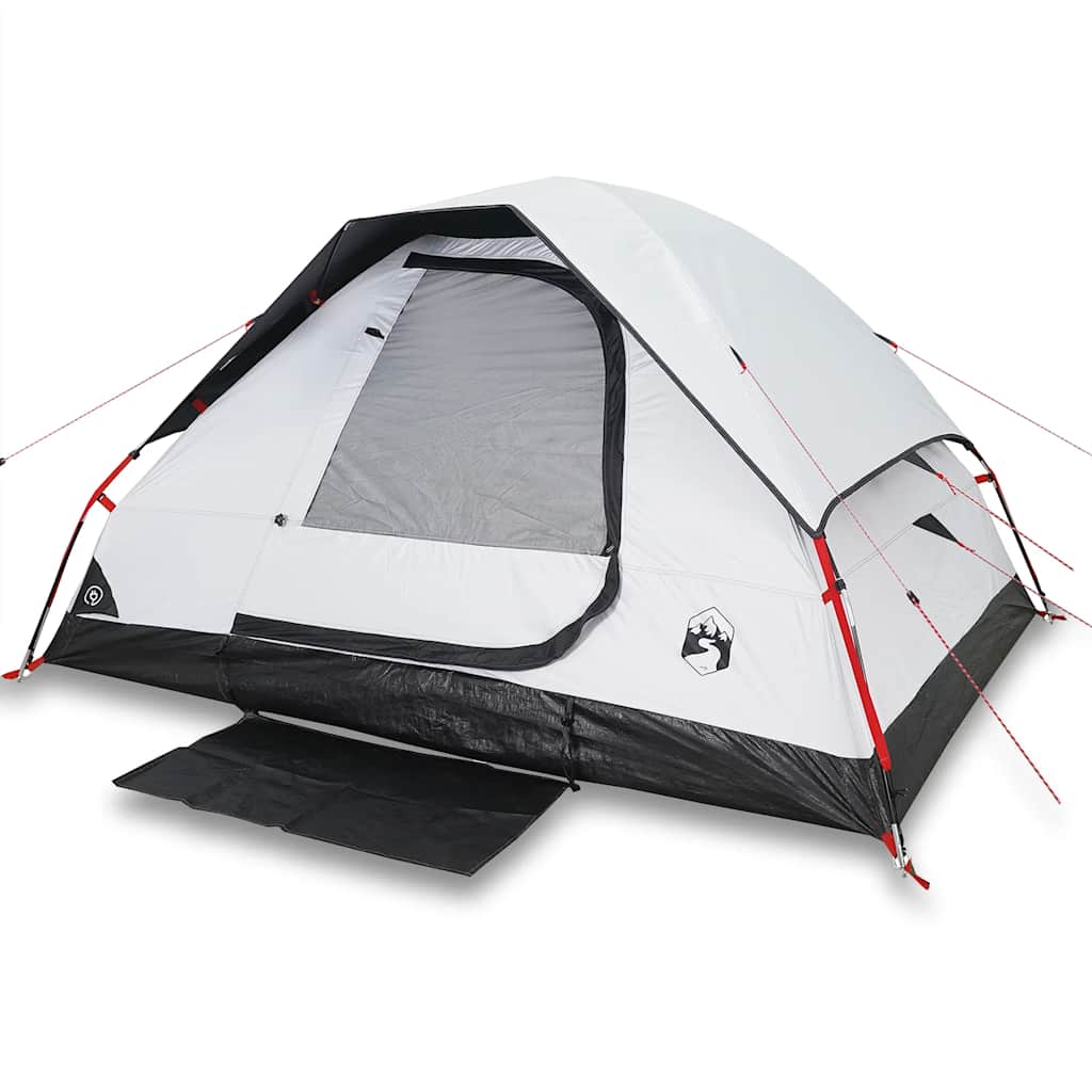 Tente dôme Vidaxl 4 personnes tissu occultant imperméable blanc