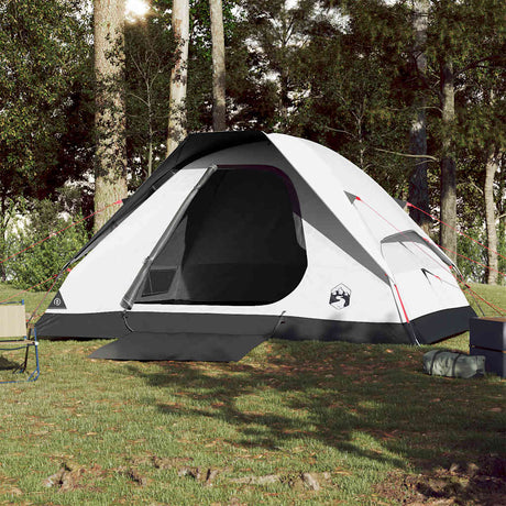 Tente dôme Vidaxl 4 personnes tissu occultant imperméable blanc