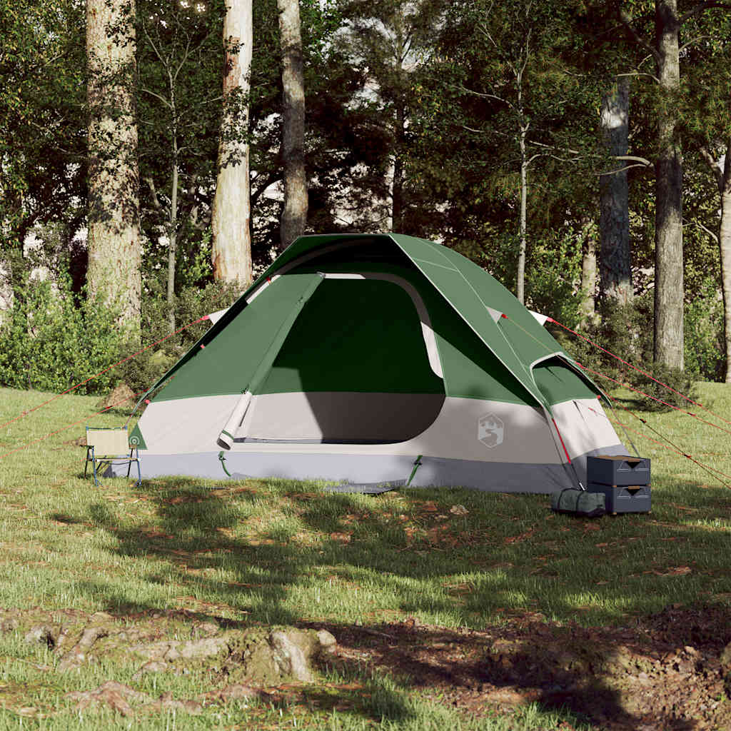 Vidaxl Dome Tenda a 6 persone impermeabile verde