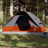 Vidaxl Dome Stan 6-Person Waterproof Grey and Orange