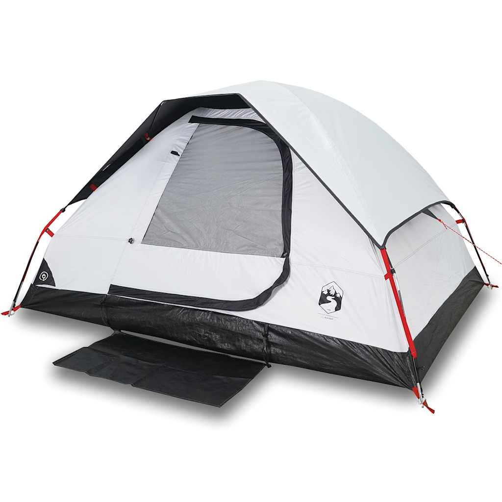 Tente dôme Vidaxl 6 personnes tissu occultant imperméable blanc