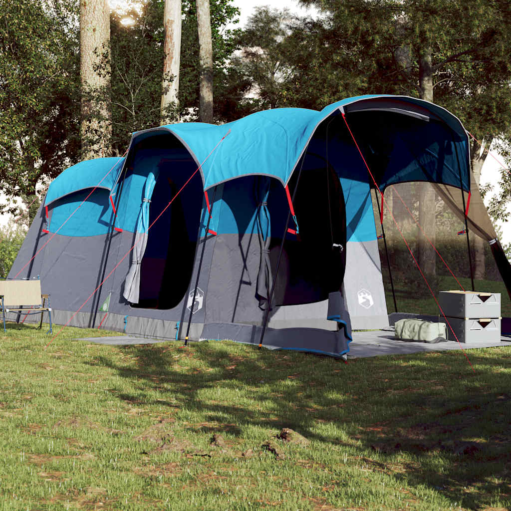 Tente tunnel Vidaxx pour famille 8 personnes imperméable bleue