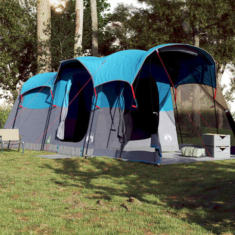 Tente tunnel Vidaxx pour famille 8 personnes imperméable bleue