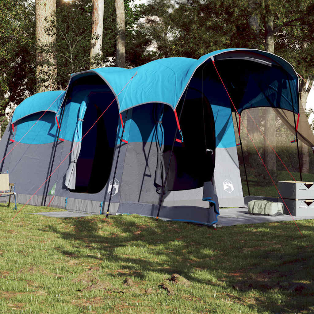 Tenda tunnel Vidaxl per la famiglia 8 persone impermeabili blu