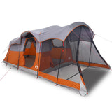 Tente tunnel VidaXL 8 personnes imperméable gris et orange