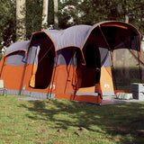 Tente tunnel VidaXL 8 personnes imperméable gris et orange