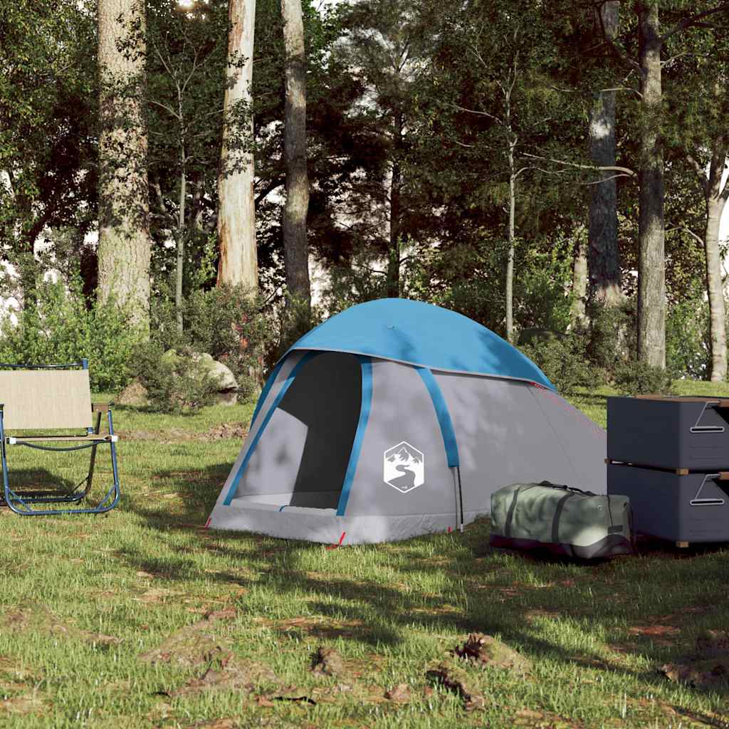 Vidaxl Dome Tenda a 1 persona Blu impermeabile