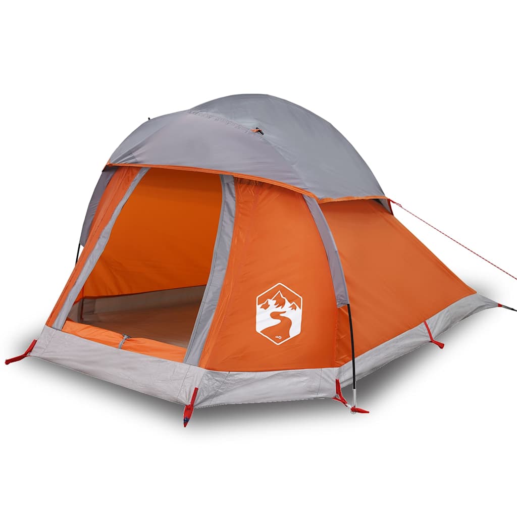 Vidaxl Dome Stan 1-Person Waterproof Grey and Orange