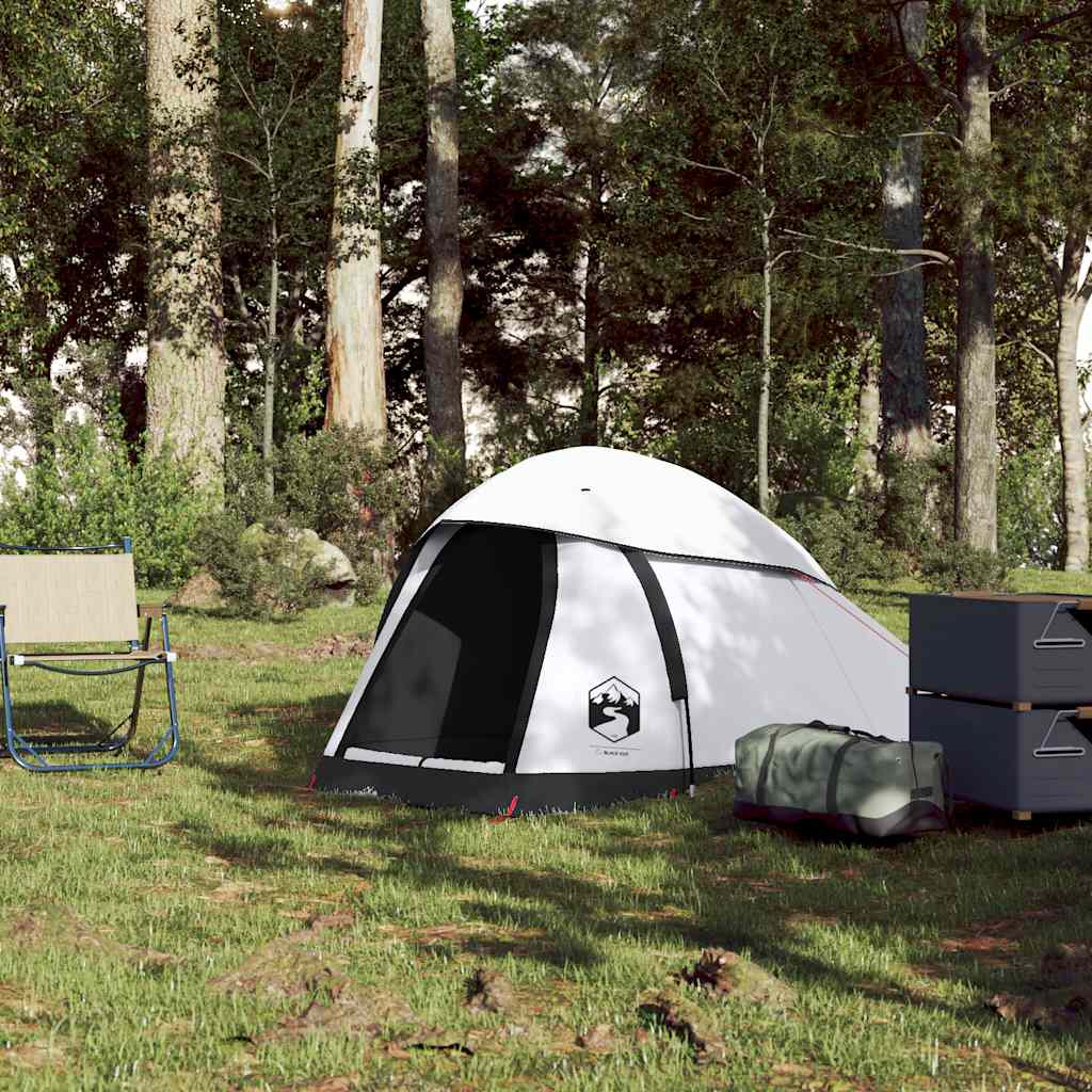 Vidaxl tente dôme 1 personne imperméable tissu occultant blanc