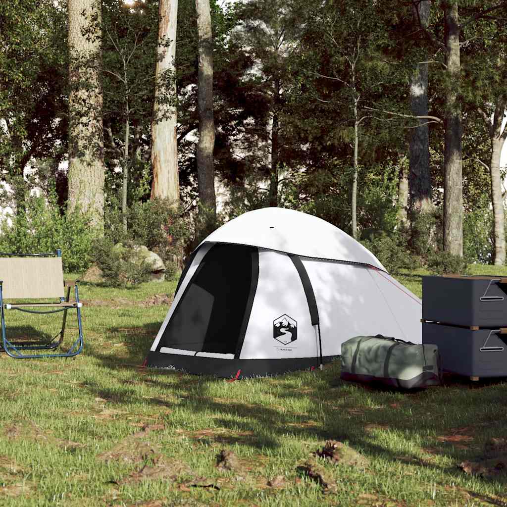 Tenda a cupola Vidaxl tessuto dannoso per 1 persona bianco