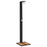 Vidaxx douche extérieure 50x55x224 cm poly rotin et bois d'acacia noir