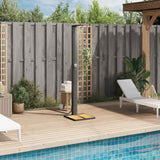 Vidaxx douche extérieure 50x55x224 cm poly rotin et bois d'acacia noir