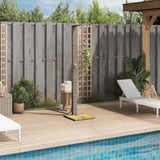 Vidaxx douche extérieure 50x55x224 cm poly rotin et bois d'acacia gris