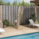 Vidaxx douche extérieure 55x60x224 cm poly rotin et bois d'acacia gris