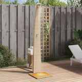 Vidaxx douche extérieure 55x60x224 cm poly rotin et bois d'acacia beige