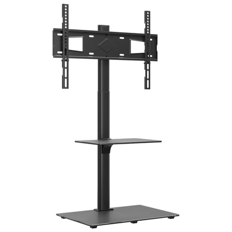 Vidaxxl meuble TV modèle d'angle 2 couches pour 32-65 pouces noir