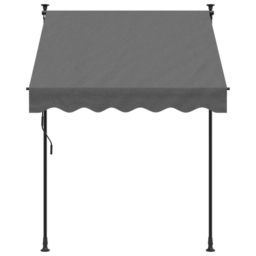 Auvent extensible Vidaxx 150x150 cm tissu et acier anthracite