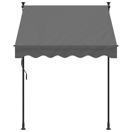 Auvent extensible Vidaxx 150x150 cm tissu et acier anthracite