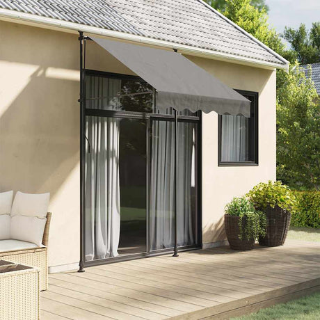 Auvent extensible Vidaxx 150x150 cm tissu et acier anthracite