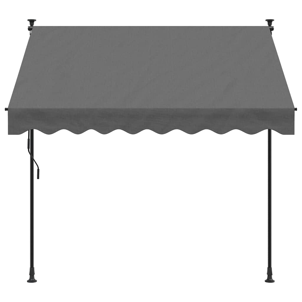 Auvent extensible Vidaxx 200x150 cm tissu et acier anthracite