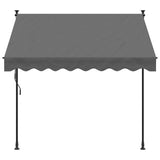 Auvent extensible Vidaxx 200x150 cm tissu et acier anthracite