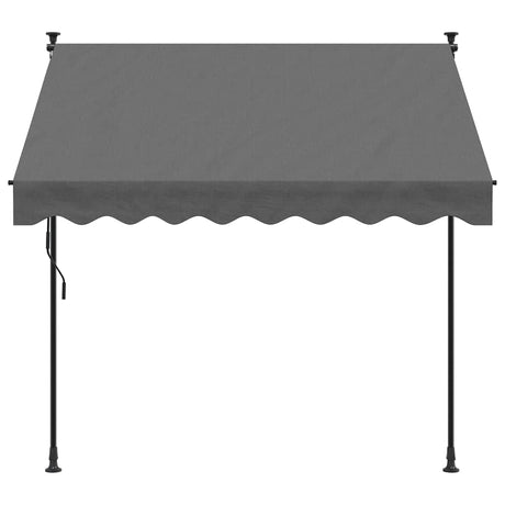 Auvent extensible Vidaxx 200x150 cm tissu et acier anthracite