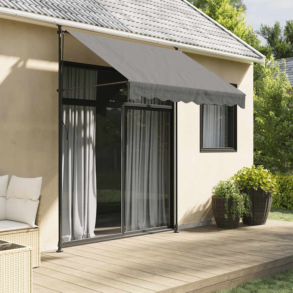Auvent extensible Vidaxx 200x150 cm tissu et acier anthracite
