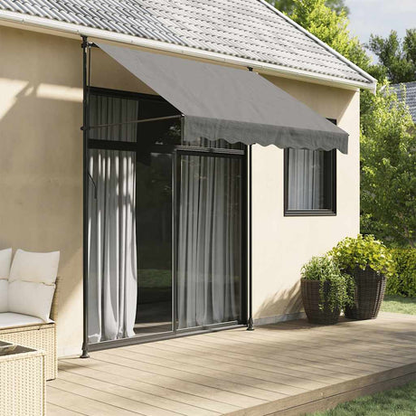 Auvent extensible Vidaxx 200x150 cm tissu et acier anthracite