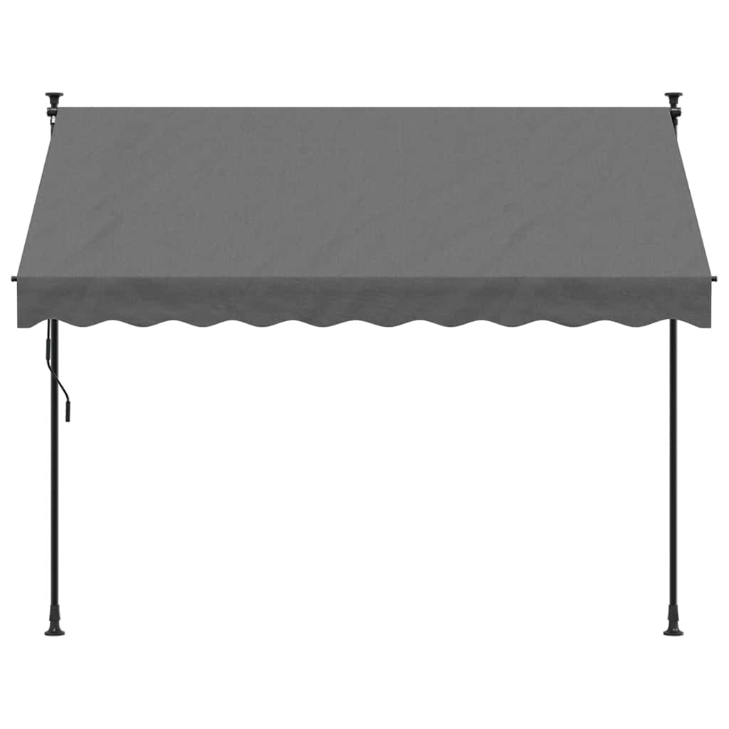 Auvent extensible Vidaxx 250x150 cm tissu et acier anthracite