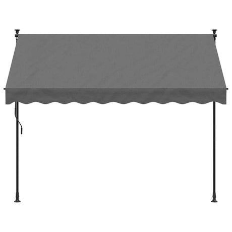 Auvent extensible Vidaxx 250x150 cm tissu et acier anthracite