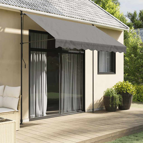 Auvent extensible Vidaxx 250x150 cm tissu et acier anthracite