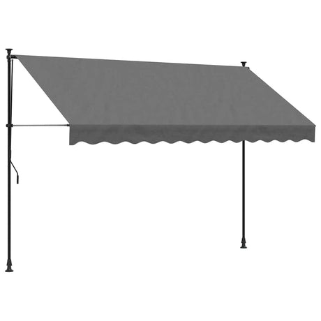 VidaXL Auvent extensible 300x150 cm tissu et acier anthracite