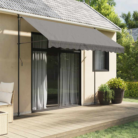 VidaXL Auvent extensible 300x150 cm tissu et acier anthracite