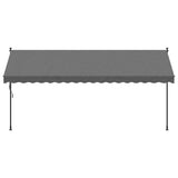 VidaXL Auvent extensible 400x150 cm tissu et acier anthracite