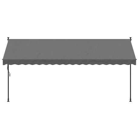 VidaXL Auvent extensible 400x150 cm tissu et acier anthracite