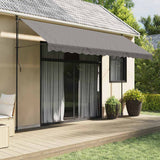 VidaXL Auvent extensible 400x150 cm tissu et acier anthracite