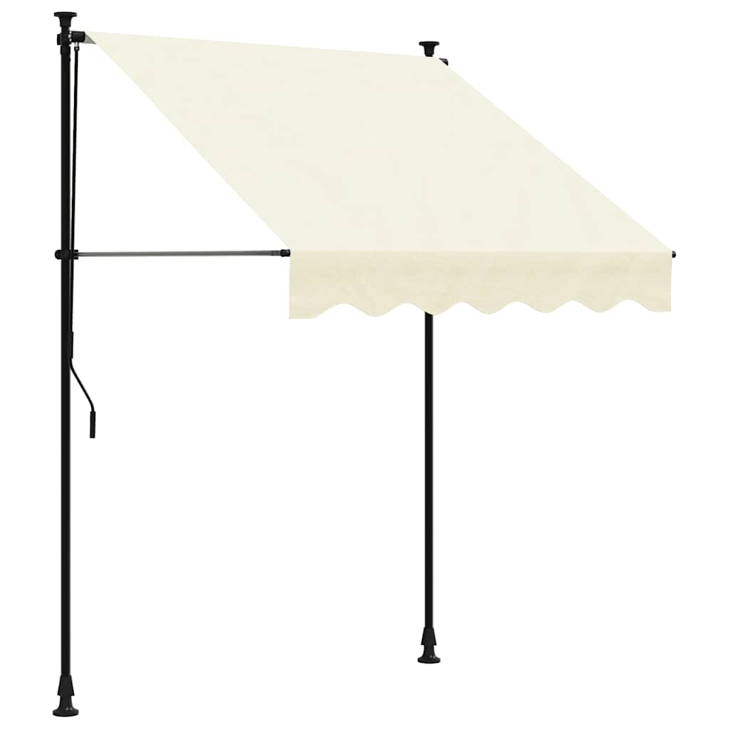 Auvent extensible Vidaxx 150x150 cm tissu et acier couleur crème