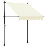 Auvent extensible Vidaxx 150x150 cm tissu et acier couleur crème