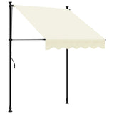 VIDAXL LAFEL Ausleitbar 150x150 cm Stoff und Stahlcreme -Verschärft