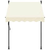 Auvent extensible Vidaxx 150x150 cm tissu et acier couleur crème