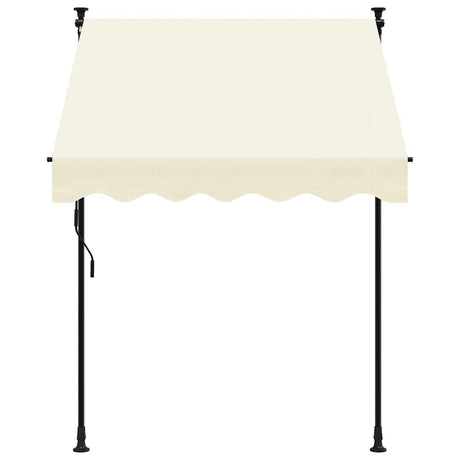 Auvent extensible Vidaxx 150x150 cm tissu et acier couleur crème