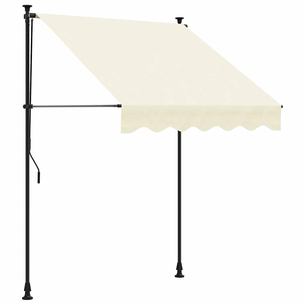 Auvent extensible Vidaxx 200x150 cm tissu et acier couleur crème