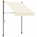 Auvent extensible Vidaxx 200x150 cm tissu et acier couleur crème