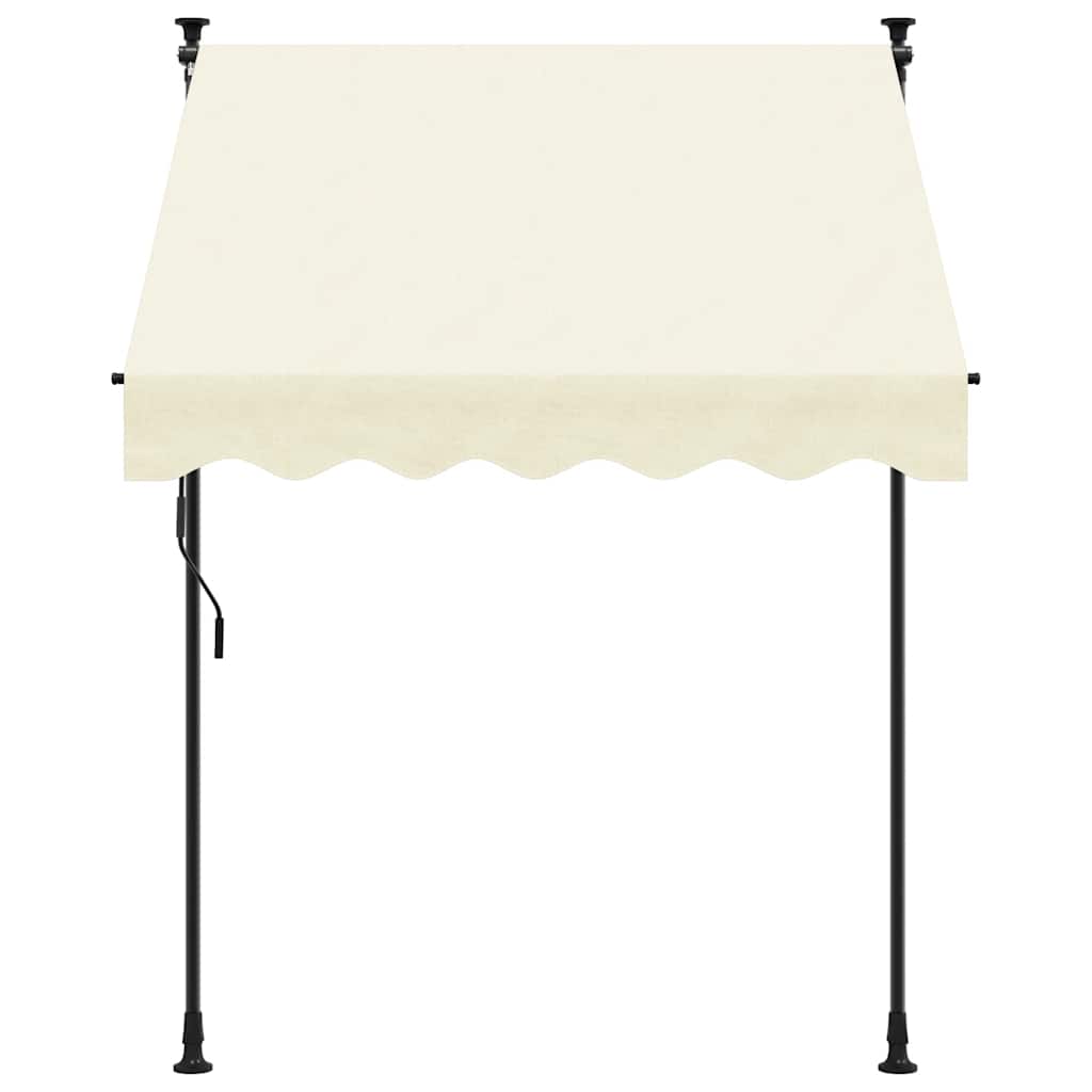 Auvent extensible Vidaxx 200x150 cm tissu et acier couleur crème