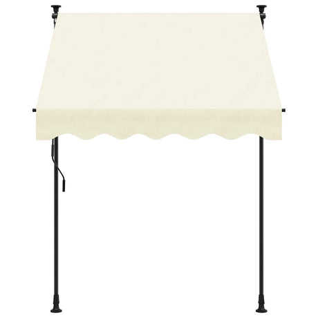 Auvent extensible Vidaxx 200x150 cm tissu et acier couleur crème